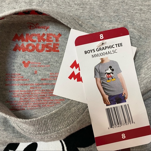 NEW! Boy’s Disney Mickey Mouse Short Sleeve T-Shirt Size Medium W/Tags - Picture 3 of 3